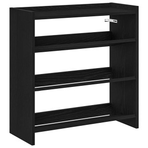 Mueble zapatero madera contrachapada negro 60x25x62 cm H