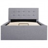 Cama canapé hidráulica con almacenaje tela gris claro 100x200cm 3