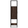 Aparador alto madera de ingeniería y metal marrón roble 5