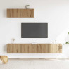 Mueble para TV de pared madera contrachapada artesanal 3 piezas 3