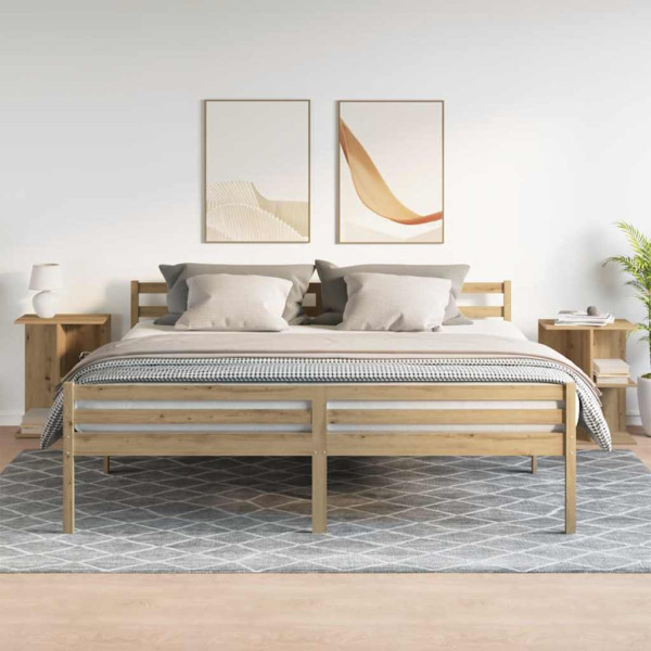 Mesita noche 2 uds madera ingeniería roble artisan 46.5x29x61cm M 3