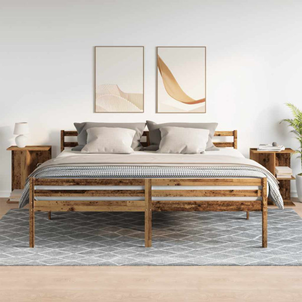 Mesitas noche 2 uds madera ingeniería envejecida 46.5x29x61 cm M 3