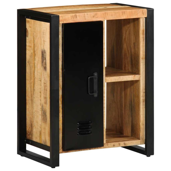 Aparador de madera maciza de mango rugosa 55x35x70 cm M 4