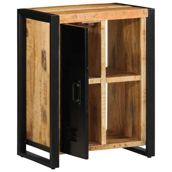 Aparador de madera maciza de mango rugosa 55x35x70 cm M 5