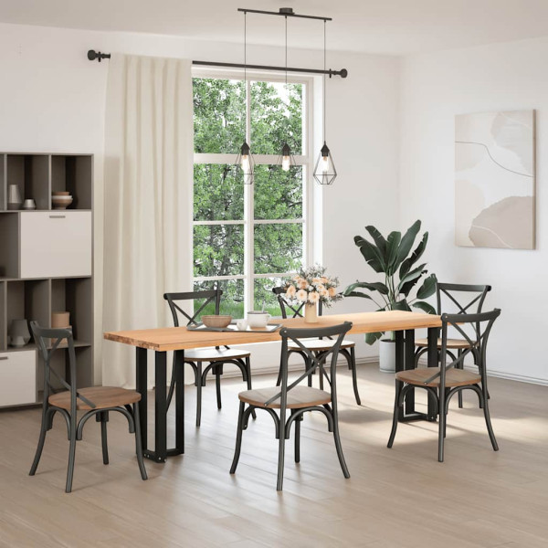 Pés de mesa de console em forma de T. 2 peças. preto. 25x28x(72-73) cm. aço M 2