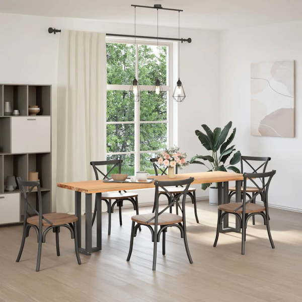 Pés de mesa de console em forma de T. 2 peças. antracite. 25x28x(72-73) cm. aço M 2