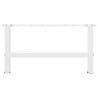 Patas para mesa de centro de acero blanco 2 uds 30×70 cm 4