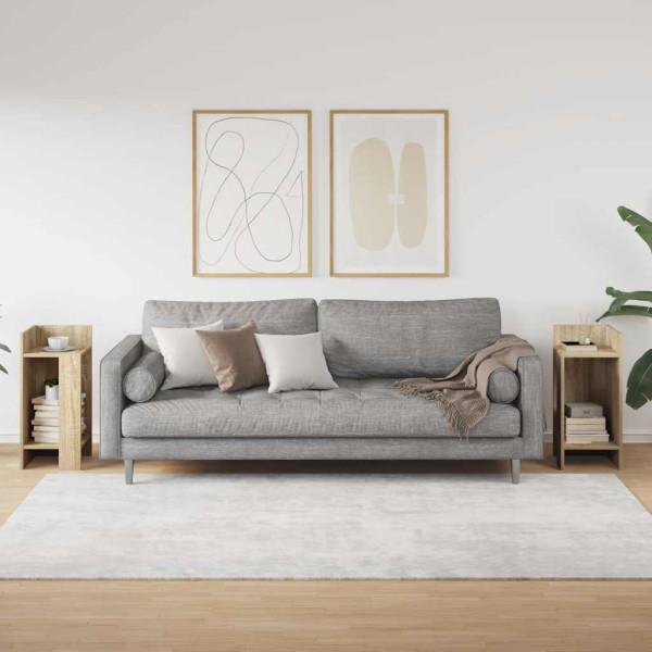 Mesas auxiliares 2 uds con estante roble sonoma 25.5x27x60 cm M 3