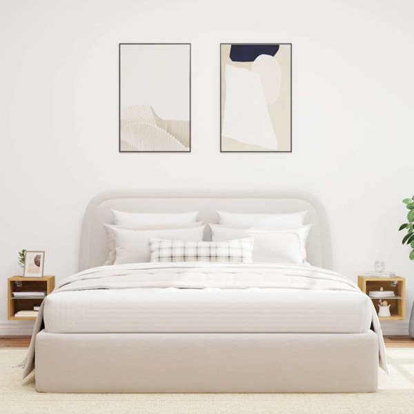 Muebles TV de pared luces LED 2 uds roble artisian 30x28.5x30cm M 4