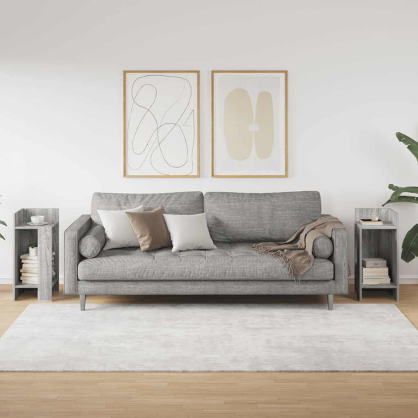 Mesas laterais 2 pcs prateleira 110x50x103 cm cinza sonoma M 3