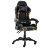 Silla gaming de cuero sintético negro y camuflaje 1