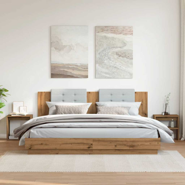 Mesa de cabeceira 2 pcs derivados de madeira carvalho artesanal M 3