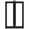Patas de mesa de comedor en forma de T 2 uds acero negro 5