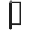 Pés de mesa de jantar em forma de T. 2 peças. preto. 80x35x(72-73) cm. aço 4