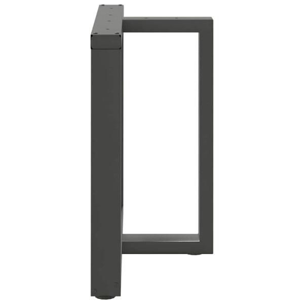 Pés para mesa de jantar em forma de T. 2 peças. antracite. 80x35x(72-73) cm. aço M 4