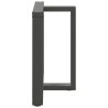 Pés para mesa de jantar em forma de T. 2 peças. antracite. 80x35x(72-73) cm. aço 4