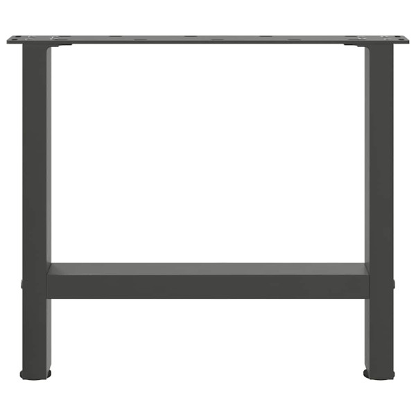 Pés para mesa de centro antracite 2 peças 50x(42-43) cm aço M 4