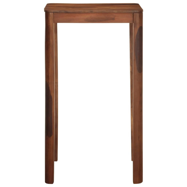 Mesa alta de madera maciza de acacia 60x60x107 cm M 2