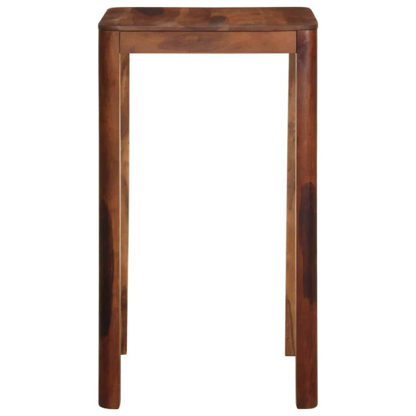 Mesa alta de madera maciza de acacia 60x60x107 cm M 3