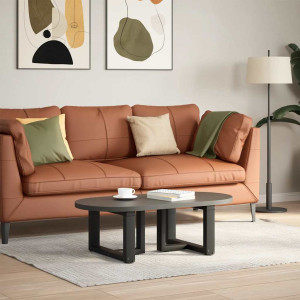 Pés para mesa de centro em forma de T. 2 peças. preto. 40x25x(30-31) cm. aço H