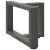 Pés para mesa de centro em forma de T. 2 peças. antracite. 50x25x(30-31) cm. aço 1