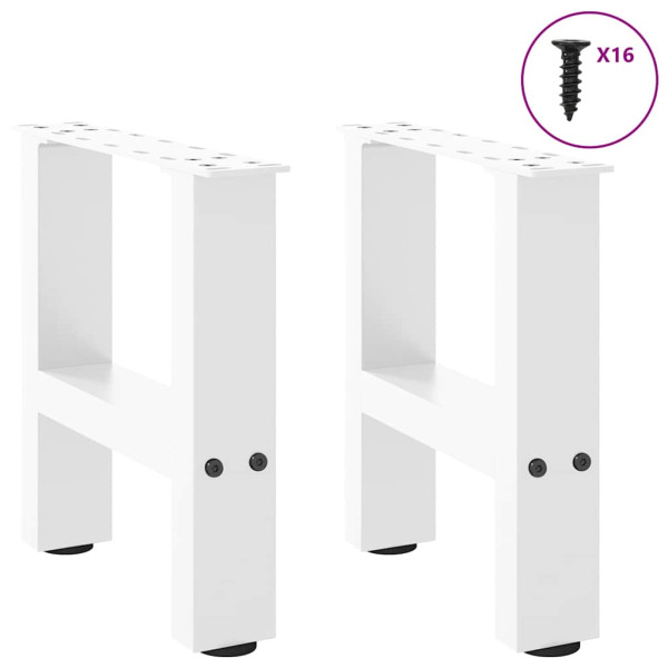 Pés para mesa de centro . brancos. 2 peças. 30x(30-31) cm. aço M 3