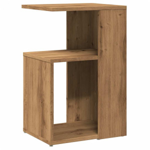 Mesa auxiliar de madera contrachapada roble artisan 36x30x56 cm H