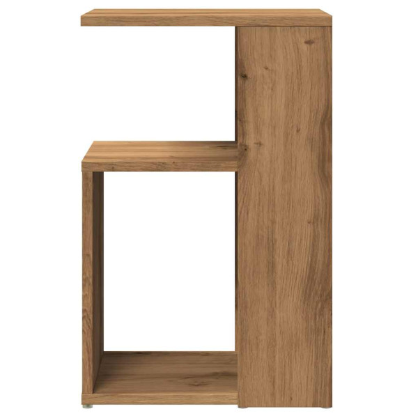 Mesa auxiliar de madera contrachapada roble artisan 36x30x56 cm M 4