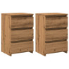 Mesitas noche 2uds madera ingeniería roble artisan 40x35x62.5cm 2