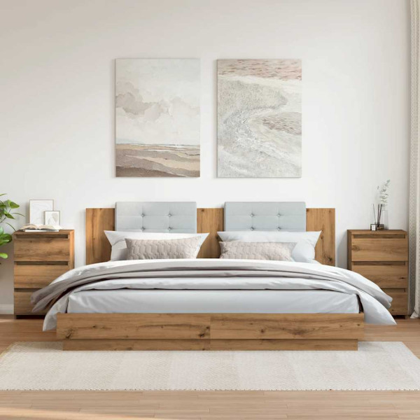 Mesitas noche 2uds madera ingeniería roble artisan 40x35x62.5cm M 3