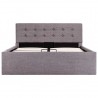 Cama canapé hidráulica con almacenaje tela gris topo 120x200 cm 3