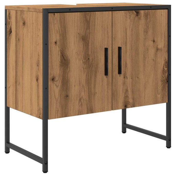 Mueble de lavabo de baño madera roble artisan 60x33x60 cm M 2