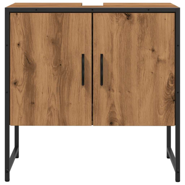 Mueble de lavabo de baño madera roble artisan 60x33x60 cm M 4
