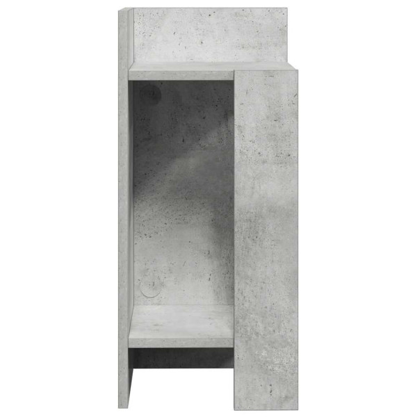 Mesa auxiliar com prateleira cinza de concreto 25.5x27x60 cm M 5