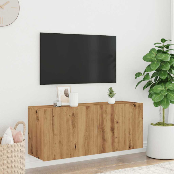 Mueble para TV de pared roble artisian 100x30x41 cm M 3