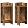 Mesas auxiliares 2 uds con estante madera vieja 25.5x27x60 cm 2