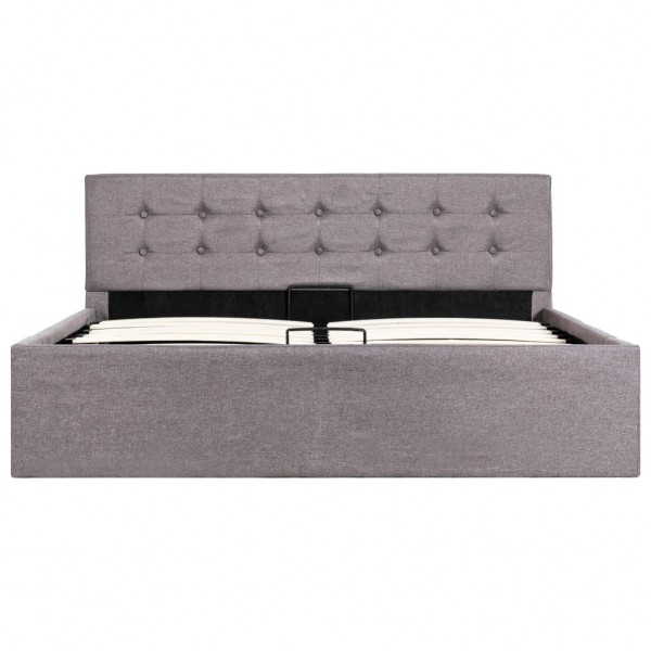 Cama hidráulica c/ arrumação 140x200cm tecido cinza-acastanhado M 3