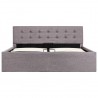 Cama canapé hidráulica con almacenaje tela gris topo 140x200 cm 3