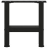 Patas para mesa de centro de acero negro 2 uds 30×30 cm 4