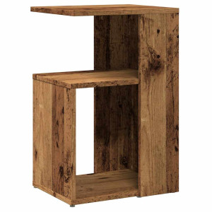 Mesa auxiliar de madera contrachapada envejecida 36x30x56 cm H