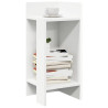Mesa auxiliar con estante blanco 25.5x27x60 cm 1