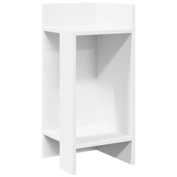Mesa auxiliar con estante blanco 25.5x27x60 cm M 2