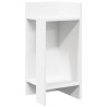 Mesa lateral com prateleira 110x50x103 cm branco 2