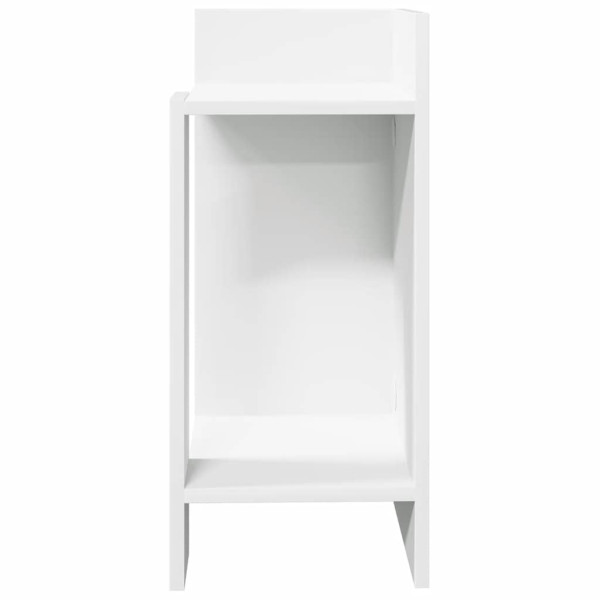 Mesa auxiliar con estante blanco 25.5x27x60 cm M 4