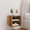 Mueble de TV de pared con luces LED envejecida 30x28.5x30 cm 4