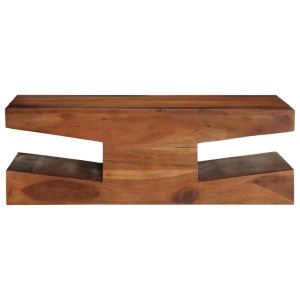 Mesa de centro de madera maciza 90x60x30 cm acacia H