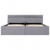 Cama hidráulica c/ arrumação LED 180x200 cm tecido cinza-claro 3