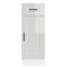 Mueble bajo de cocina porto alto brillo blanco 4