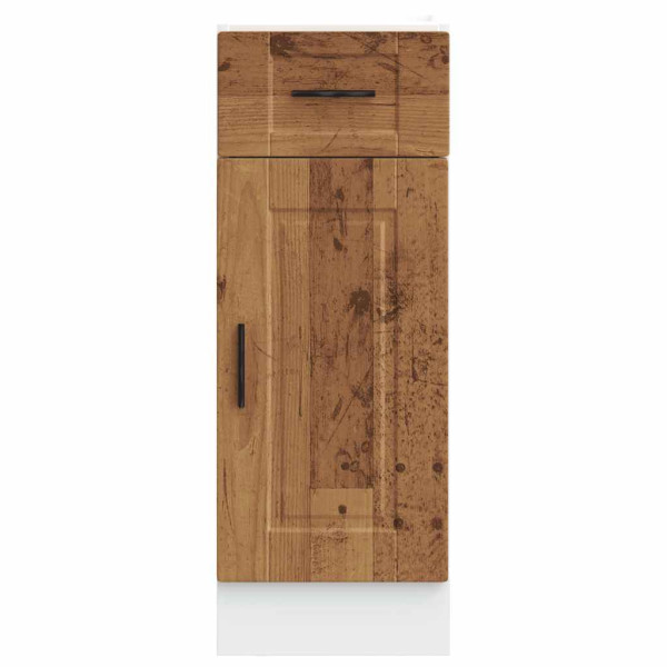 Mueble bajo de cocina porto madera vieja madera reconstituida M 4