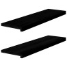 Soleiras da janela 2 pcs 90x25x2 cm carvalho castanho-escuro 1